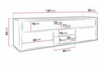 Lade das Bild in den Galerie-Viewer, Elegantes TV-Lowboard Credenza Eichenoptik mit Integrierter LED-Beleuchtung Medienmöbel Wohnzimmer
