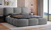 Elegantes Designer Polsterbett Alena Bouclé mit Integriertem Stauraum – Modernes Komfort Bett
