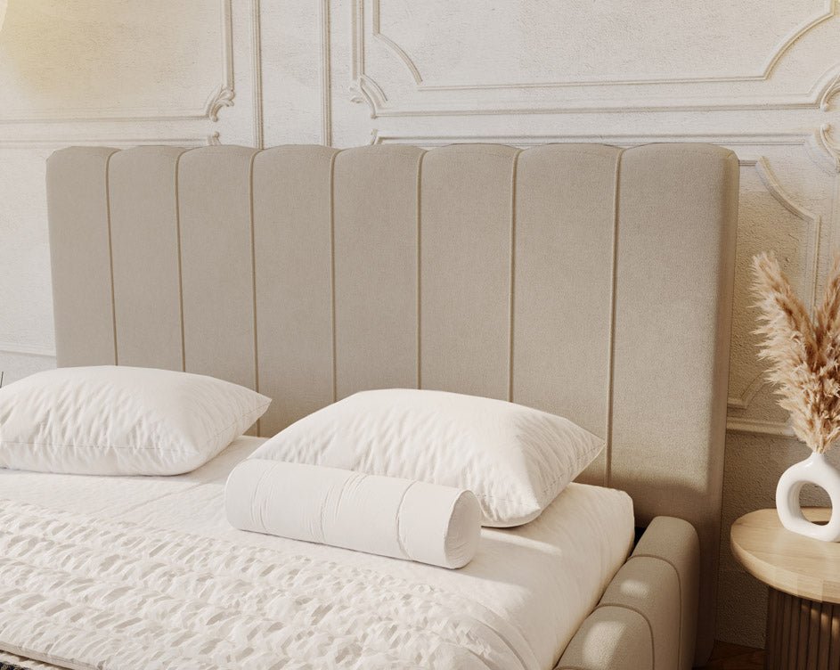 Luxuriöses Designer Polsterbett Alvano Samt Bezug mit Praktischem Stauraum
