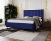Luxuriöses Designer Polsterbett Veleria aus Samt – Modernes Schlafzimmer Komfortbett ohne Stauraum
