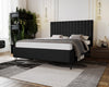 Luxuriöses Designer Polsterbett Veleria aus Samt – Modernes Schlafzimmer Komfortbett ohne Stauraum