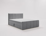 Lade das Bild in den Galerie-Viewer, Elegantes Boxspringbett Bergamo Samt mit Integriertem Stauraum – Hoher Schlafkomfort, Modernes Design
