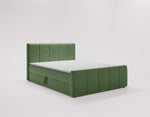 Lade das Bild in den Galerie-Viewer, Elegantes Boxspringbett Bergamo Samt mit Integriertem Stauraum – Hoher Schlafkomfort, Modernes Design
