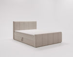Lade das Bild in den Galerie-Viewer, Elegantes Boxspringbett Bergamo Samt mit Integriertem Stauraum – Hoher Schlafkomfort, Modernes Design
