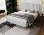 Lade das Bild in den Galerie-Viewer, Luxuriöses Designer Polsterbett Veleria aus Samt – Modernes Schlafzimmer Komfortbett ohne Stauraum
