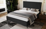 Lade das Bild in den Galerie-Viewer, Luxuriöses Designer Polsterbett Veleria aus Samt – Modernes Schlafzimmer Komfortbett ohne Stauraum
