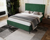 Luxuriöses Designer Polsterbett Veleria aus Samt – Modernes Schlafzimmer Komfortbett ohne Stauraum