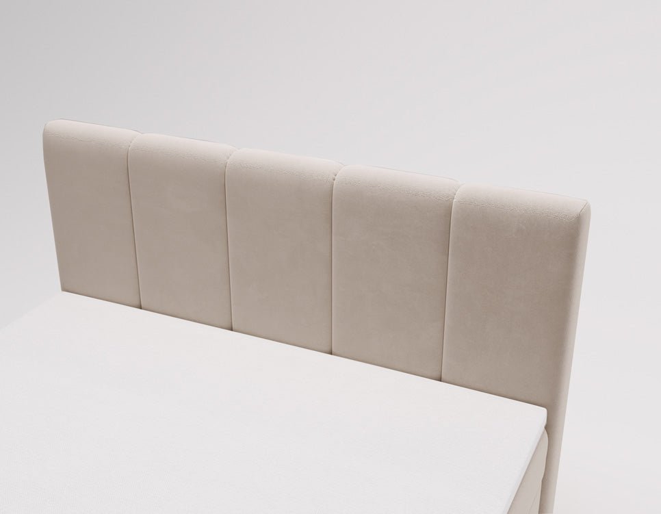 Elegantes Boxspringbett Bergamo Samt mit Integriertem Stauraum – Hoher Schlafkomfort, Modernes Design