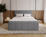 Lade das Bild in den Galerie-Viewer, Elegantes Boxspringbett Bergamo Samt mit Integriertem Stauraum – Hoher Schlafkomfort, Modernes Design
