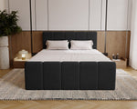 Lade das Bild in den Galerie-Viewer, Elegantes Boxspringbett Bergamo Samt mit Integriertem Stauraum – Hoher Schlafkomfort, Modernes Design
