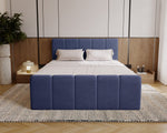 Lade das Bild in den Galerie-Viewer, Elegantes Boxspringbett Bergamo Samt mit Integriertem Stauraum – Hoher Schlafkomfort, Modernes Design
