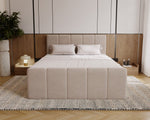 Lade das Bild in den Galerie-Viewer, Elegantes Boxspringbett Bergamo Samt mit Integriertem Stauraum – Hoher Schlafkomfort, Modernes Design
