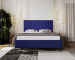 Lade das Bild in den Galerie-Viewer, Luxuriöses Designer Polsterbett Veleria aus Samt – Modernes Schlafzimmer Komfortbett ohne Stauraum
