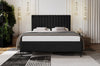 Luxuriöses Designer Polsterbett Veleria aus Samt – Modernes Schlafzimmer Komfortbett ohne Stauraum