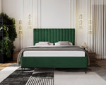 Lade das Bild in den Galerie-Viewer, Luxuriöses Designer Polsterbett Veleria aus Samt – Modernes Schlafzimmer Komfortbett ohne Stauraum
