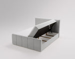 Lade das Bild in den Galerie-Viewer, Elegantes Boxspringbett Bergamo Samt mit Integriertem Stauraum – Hoher Schlafkomfort, Modernes Design

