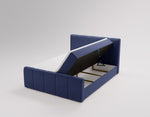Lade das Bild in den Galerie-Viewer, Elegantes Boxspringbett Bergamo Samt mit Integriertem Stauraum – Hoher Schlafkomfort, Modernes Design
