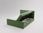 Lade das Bild in den Galerie-Viewer, Elegantes Boxspringbett Bergamo Samt mit Integriertem Stauraum – Hoher Schlafkomfort, Modernes Design
