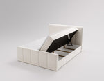 Lade das Bild in den Galerie-Viewer, Elegantes Boxspringbett Bergamo Samt mit Integriertem Stauraum – Hoher Schlafkomfort, Modernes Design
