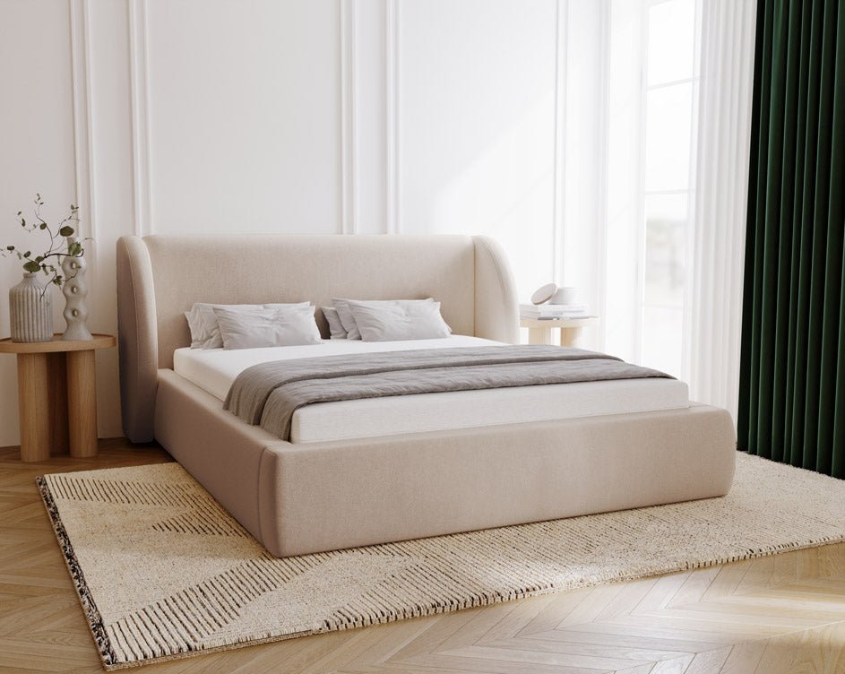 Luxuriöses Samt Polsterbett Monaco mit Integriertem Stauraum – Modernes Designerbett