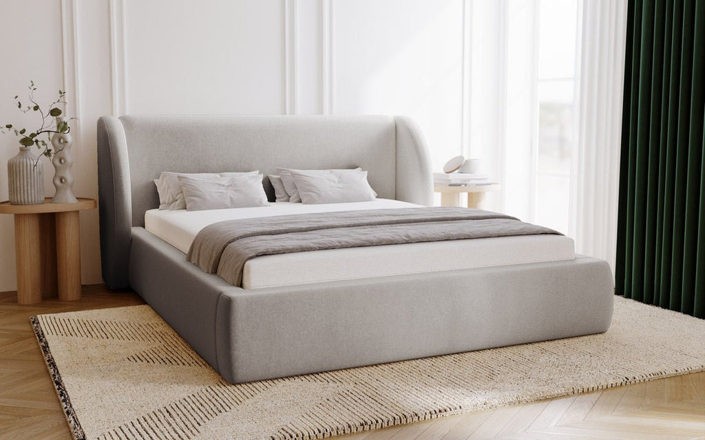 Luxuriöses Samt Polsterbett Monaco mit Integriertem Stauraum – Modernes Designerbett
