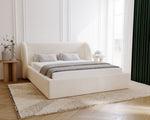 Lade das Bild in den Galerie-Viewer, Luxuriöses Samt Polsterbett Monaco mit Integriertem Stauraum – Modernes Designerbett
