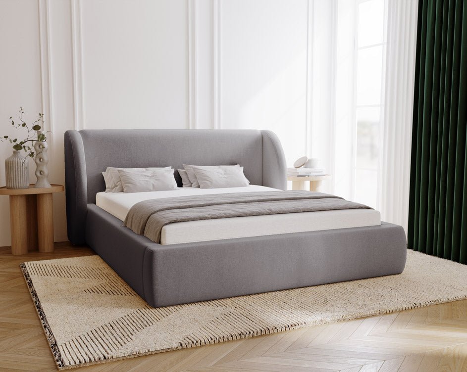 Luxuriöses Samt Polsterbett Monaco mit Integriertem Stauraum – Modernes Designerbett