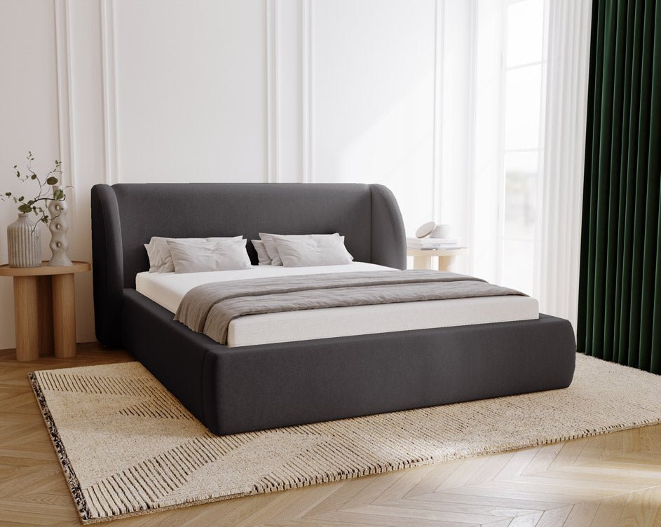 Luxuriöses Samt Polsterbett Monaco mit Integriertem Stauraum – Modernes Designerbett