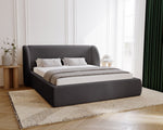 Lade das Bild in den Galerie-Viewer, Luxuriöses Samt Polsterbett Monaco mit Integriertem Stauraum – Modernes Designerbett
