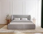 Lade das Bild in den Galerie-Viewer, Luxuriöses Samt Polsterbett Monaco mit Integriertem Stauraum – Modernes Designerbett
