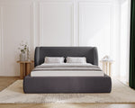 Lade das Bild in den Galerie-Viewer, Luxuriöses Samt Polsterbett Monaco mit Integriertem Stauraum – Modernes Designerbett
