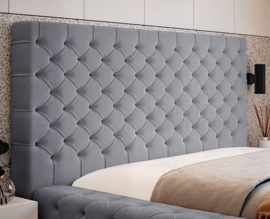 Luxuriöses Designer Samt Polsterbett Lana mit großem Stauraum – Modern & Bequem